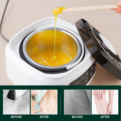 500ML Electric Wax Warmer – Fast-Melting Hair Removal & Skincare Wax Heater with LCD Display
